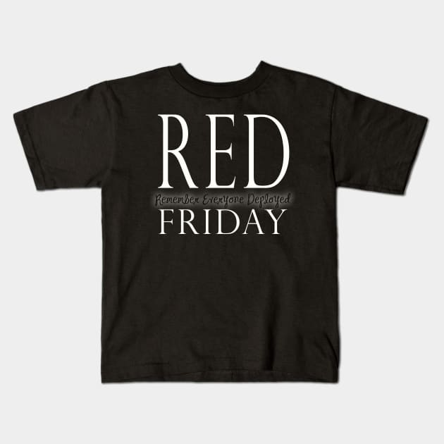 Wear Red Friday - Support Troops Kids T-Shirt by 3QuartersToday